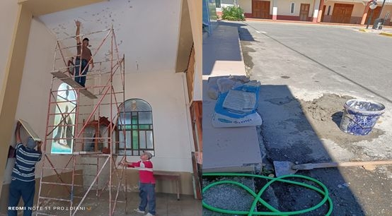 SE EMPEZARON LOS ARREGLOS DEL TEMPLO 